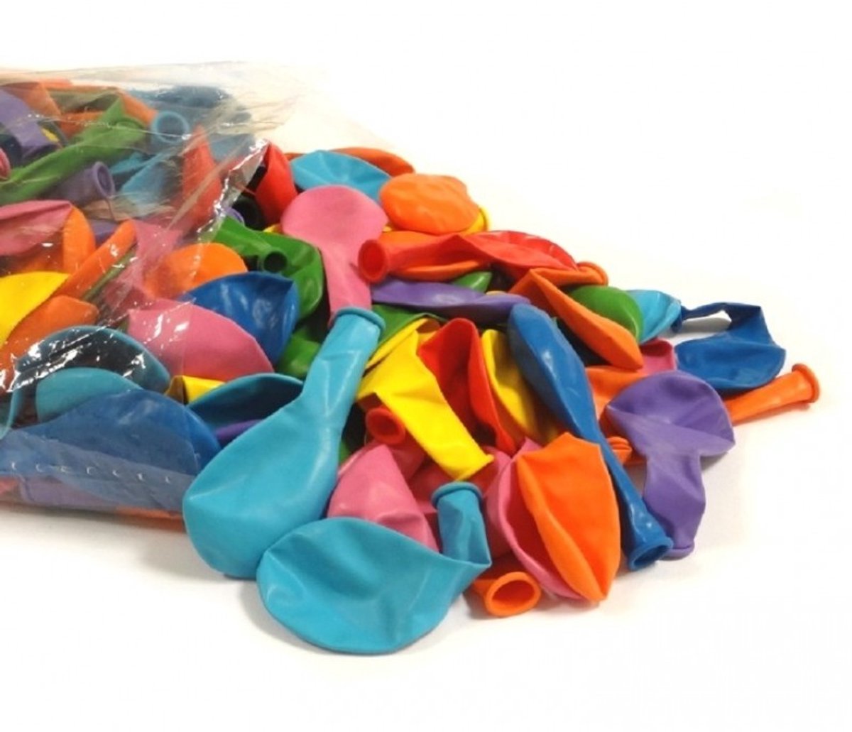 Latexballonnen (±100stk) – medium formaat (±21 cm) – willekeurige kleuren